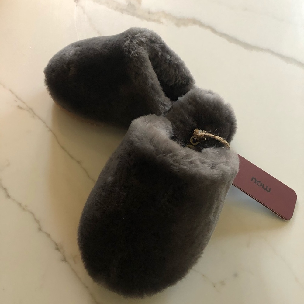 Mou Sheepskin mule Charcoal